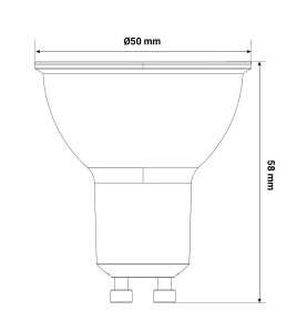 Ampoule LED GU10 Spot 4,9W Dimmable 2700K 60°