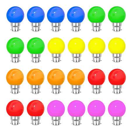 Rêvenergie - Lot 24 ampoules Led B22 guirlande guinguette multicolore