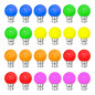 Rêvenergie - Lot 24 ampoules Led B22 guirlande guinguette multicolore