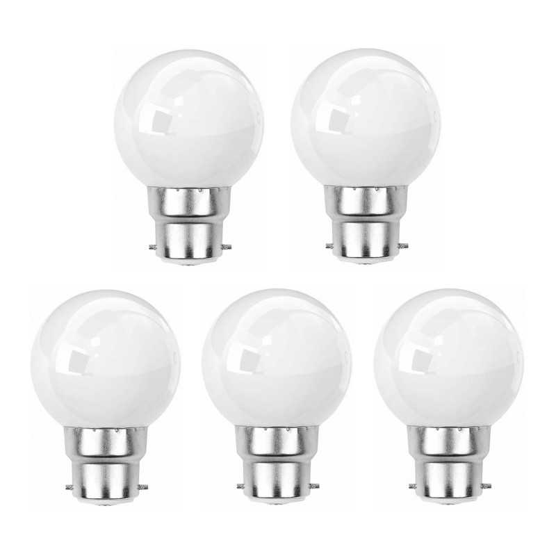 Lot de 5 ampoules Led blanc B22 Incassables - Guirlandes guinguette - Culot baïonnette