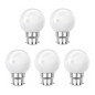 Lot de 5 ampoules blanches B22 Incassables