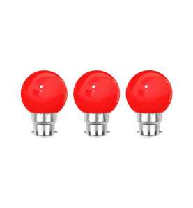 Lot de 3 ampoules rouges B22 Incassables avec culot en fer - Ampoules LED B22 - Rêvenergie