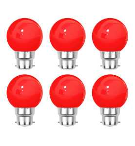 ampoule led b22 rouge 1w lot 6 guirlande guinguette 220v