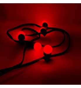 Lot de 12 ampoules LED rouges B22 incassables - guirlande guinguette