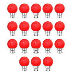 Lot de 18 ampoules LED rouges B22 incassables - guirlande guinguette