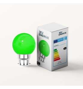 Lot de 9 ampoules vertes B22 Incassables avec culot en fer - Ampoules LED B22 - Rêvenergie