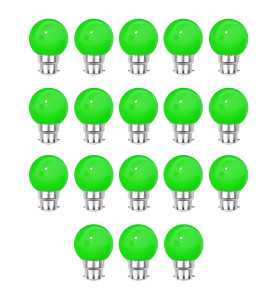 Lot de 18 ampoules vertes B22 Incassables avec culot en fer - Ampoules LED B22 - Rêvenergie