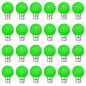Lot de 24 ampoules guinguettes vertes B22 Incassables avec culot en fer Lot de 24 ampoules guinguettes vertes B22 Incassables avec culot en fer