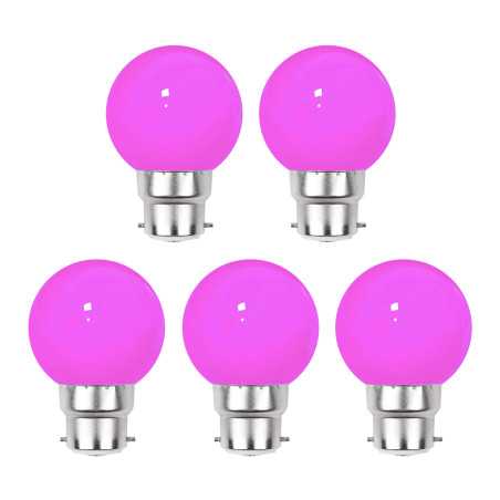 Lot de 5 ampoules roses B22 Incassables avec culot en fer - Ampoules LED B22 - Rêvenergie
