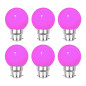 Lot de 6 ampoules LED Roses B22 Incassables - Guirlandes guinguette - Culot baïonnette Lot de 6 ampoules LED Roses B22 Incassables - Guirlandes guinguette - Culot baïonnette