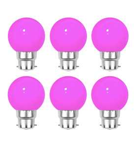 Lot de 6 ampoules LED roses B22 incassables - guirlande guinguette