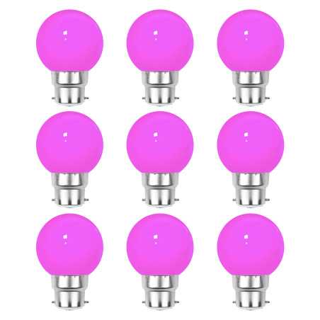 Lot de 9 ampoules LED Roses B22 Incassables - Guirlandes guinguette - Culot baïonnette