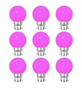 Lot de 9 ampoules LED roses B22 incassables - guirlande guinguette
