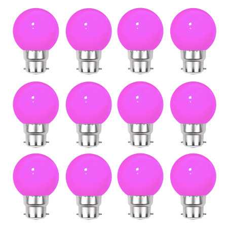 Lot de 12 ampoules LED Roses B22 Incassables - Guirlandes guinguette - Culot baïonnette