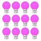 Lot de 12 ampoules LED Roses B22 Incassables - Guirlandes guinguette - Culot baïonnette