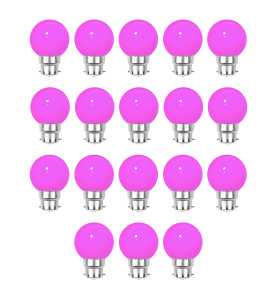 Lot de 18 ampoules LED roses B22 incassables - guirlande guinguette