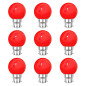 Lot de 9 ampoules rouges B22 Incassables avec culot en fer Lot de 9 ampoules rouges B22 Incassables avec culot en fer