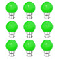 Lot de 9 ampoules LED Vertes B22 Incassables - Guirlandes guinguette - Culot baïonnette