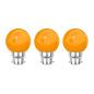 Lot de 3 ampoules orange B22 Incassables Lot de 3 ampoules orange B22 Incassables