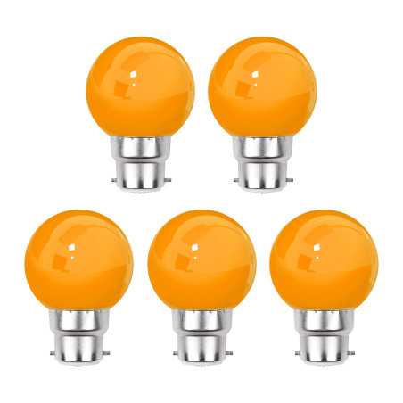 Lot de 5 ampoules LED orange B22 incassables - guirlande guinguette