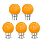 Lot de 5 ampoules orange B22 Incassables Lot de 5 ampoules orange B22 Incassables