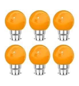 Lot de 6 ampoules LED orange B22 incassables - guirlande guinguette