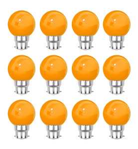Lot de 12 ampoules orange B22 Incassables avec culot en fer - Ampoules LED B22 - Rêvenergie
