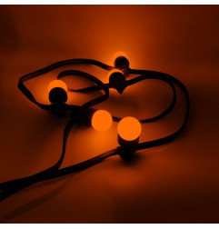 Lot de 15 ampoules LED Orange B22 Incassables - Guirlandes guinguette - Culot baïonnette