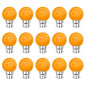Lot de 15 ampoules LED Orange B22 Incassables - Guirlandes guinguette - Culot baïonnette