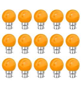 Lot de 15 ampoules orange B22 Incassables