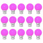 Lot de 15 ampoules LED roses B22 incassables - guirlande guinguette
