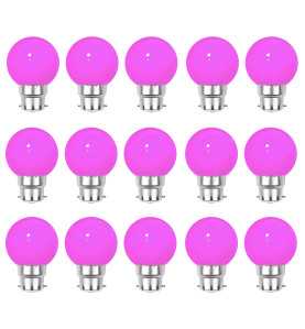 Lot de 15 ampoules LED roses B22 incassables - guirlande guinguette