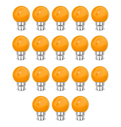 Lot de 18 ampoules LED orange B22 incassables - guirlande guinguette