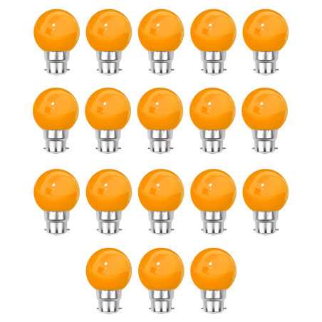 Lot de 18 ampoules LED orange B22 incassables - guirlande guinguette
