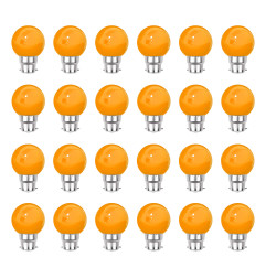 Lot de 24 ampoules orange B22 Incassables avec culot en fer - Ampoules LED B22 - Rêvenergie