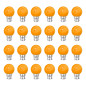 Lot de 24 ampoules orange B22 Incassables