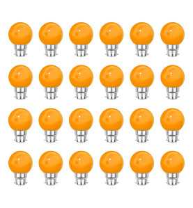 Lot de 24 ampoules orange B22 Incassables avec culot en fer - Ampoules LED B22 - Rêvenergie