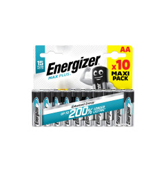 piles aa energizer max plus lr06 1 5v pack 10 longue duree