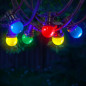 Guirlande guinguette LED multicolores - 10M 20 ampoules B22 IP44 raccordable