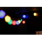 Guirlande guinguette LED B22 20 ampoules multicolore 10m + Câble d'alimentation