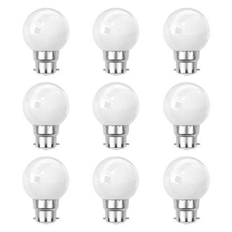 Lot de 9 ampoules Led Blanc B22 Incassables - Guirlandes guinguette - Culot baïonnette