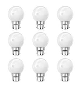 Lot de 9 ampoules blanches B22 Incassables