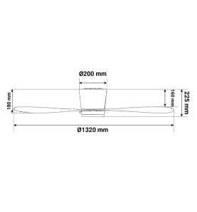 Ventilateur de plafond 6-35W CCT Gradable avec télécommande - Blanc