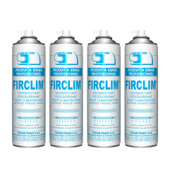 Firclim - 4 Sprays anti-bactérien, Nettoyant, aérosol pour clim