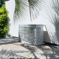 Cache clim aluminium - Taille S - Pompe à chaleur - Blanc