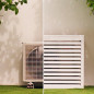 Cache clim extérieur aluminium blanc - Protection et habillage design pour unité de climatisation et pompe à chaleur - Taille S Cache clim extérieur aluminium blanc - Protection et habillage design pour unité de climatisation et pompe à chaleur - Taille S