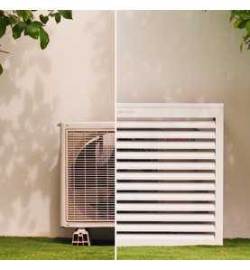 Cache clim extérieur alu blanc L climatisation PAC