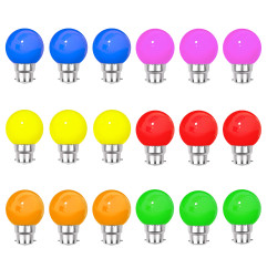 REVENERGIE - 18 ampoules multicolore Led B22 guirlande guinguette