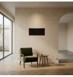 Grille soufflage linéaire 500x150 noire