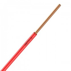 Nexans - 01225051 - Bobine de fil électrique 2,5mm Rouge Long 100m [ H07V-U PASSEO 1 ]